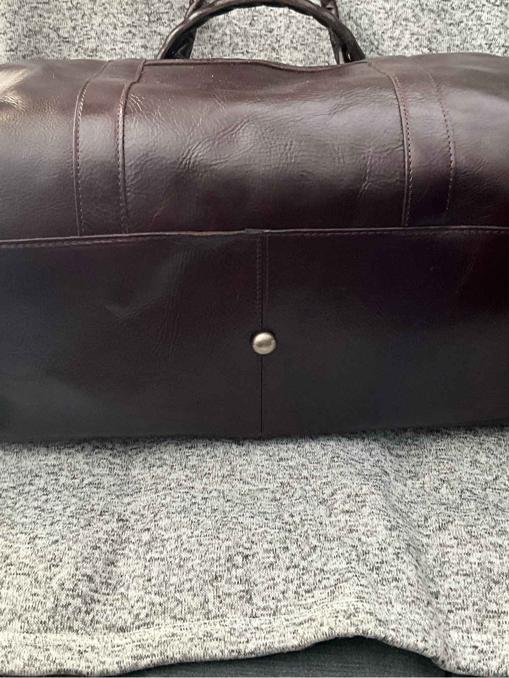 Patricia Nash Milano Weekender Leather Duffel Large Plum NWT BEAUTY! - Picture 4 of 6